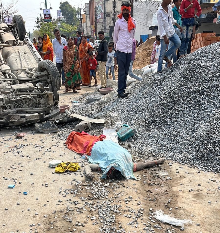 बिलासपुर लिंक रोड में खूनी कार का ताडंव.. तेज रफ्तार कार ने 8 मजदूरों को रौंदा.. एक की मौत..