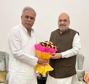 गृह मंत्री अमित शाह के मिले मुख्यमंत्री भूपेश बघेल.. जानें, किन बातों पर हुई चर्चा..