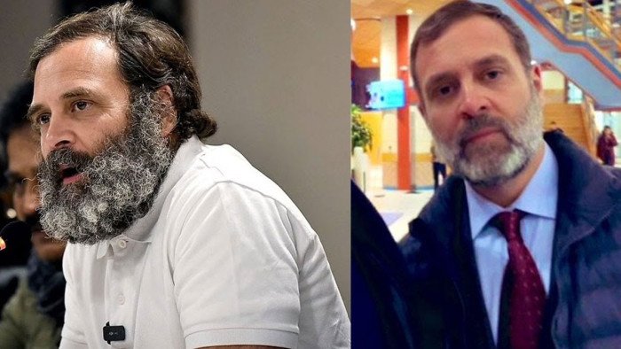 राहुल गांधी का नया लुक : 5 महीने बाद दाढ़ी करवाई ट्रिम, सूट-टाई में नजर आए..