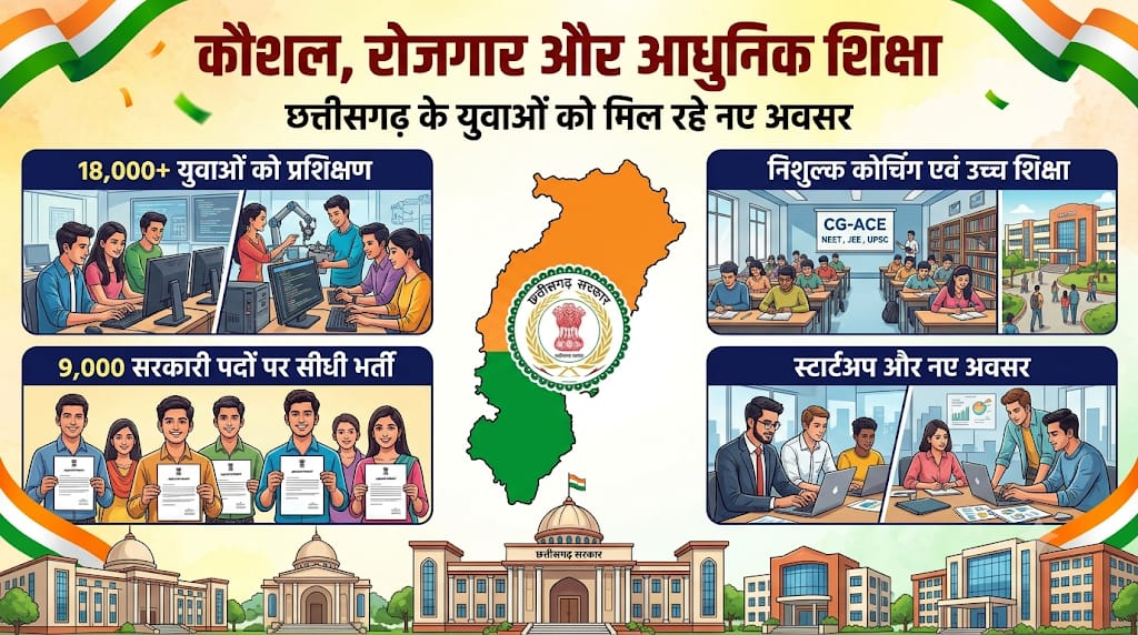 कौशल, रोजगार, स्टार्टअप और आधुनिक शिक्षा पर सरकार का जोर, 18 हजार से अधिक युवाओं को मिला प्रशिक्षण