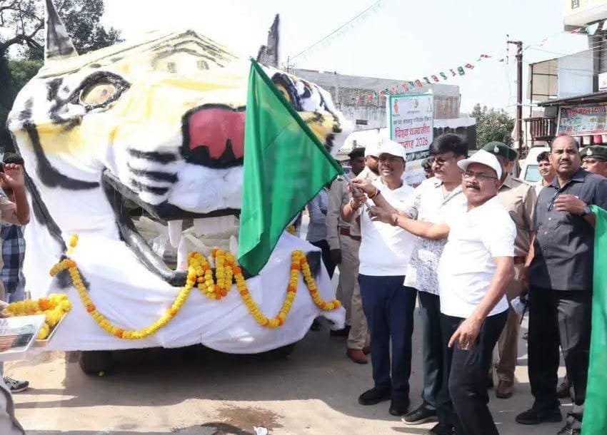 वन्यजीव संरक्षण का संदेश लेकर गांव-गांव पहुंचेगा बाघ रथ-वन मंत्री केदार कश्यप ने दिखाई हरी झंडी