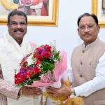 MP Dharmendra Pradhan Pays Courtesy Visit to Chief Minister Vishnu Deo Sai